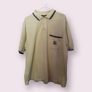Vintage PGA Tour Golf Polo Shirt Yellow Short Sleeve XL